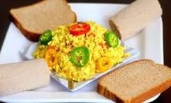 agelgel cafe  item እንቁላል ፍርፍር 